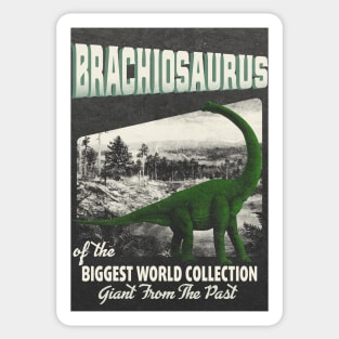 Brachiosaurus Retro Art - The Biggest World Collection / Giant From The Past Sticker